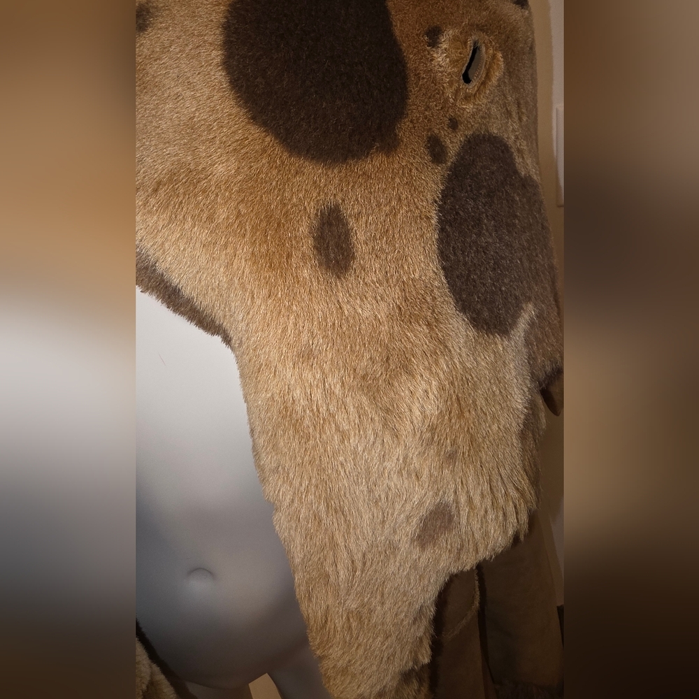 Rare Unique Designer Sheepskin Coat Raw Edges With Bag - Picture 14 of 16